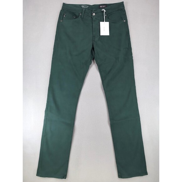 Adriano‎ Goldschmied The Everett Sueded Stretch Sateen Pants Green Men's 31X34 - Picture 2 of 9